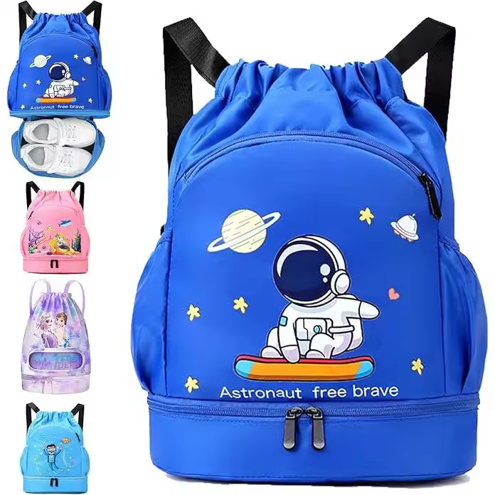 Mochila Deportiva para niños, impermeable, para Playa, Gimnasio, ideal para niños y niñas, Con Cordón. - 1