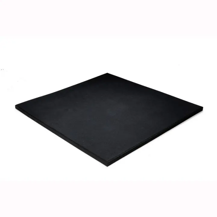 Loseta de Caucho para Suelo de Gimnasio 1x1x10mm Negro - Pack 2 - 1