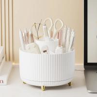 Organizador De Maquillaje Giratorio De 360 Grados Portátil Soporte Para Pinceles Y Cosméticos Caja De Almacenamiento Para Labiales Y Delineadores - details 4