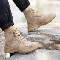 Botas De Trabajo Indestructibles Para Hombres Zapatos De Seguridad Con Punta De Acero Antipinchazos Antideslizantes Tácticas Para Hombres Y Mujeres - details 8