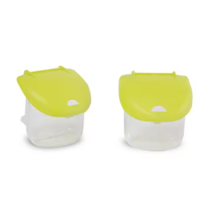 Bebedero y Comedero para Pájaros 2 Unidades Voltrega – Alimentador y Dispensador de Agua Ecológico, Fácil Limpieza e Instalación, Compatible con la mayoria de las jaulas - 1