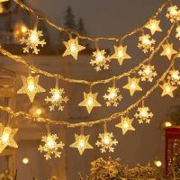 Cadenas De Luces LED 20 Piezas Para Decoración Exterior Arbol De Navidad Casa Ventanas Iluminación De Fiestas Estrella - details 4