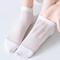 Calcetines Para Mujer De Primavera Y Verano Finos De Color Sólido Antiolor Absorbentes Transpirables Con Malla Calcetines De Bote - details 4