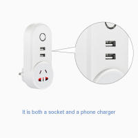 Enchufe Eléctrico Con 2 Puertos USB Carga Rápida Multifuncional Para Casa Compatible Con CozyLife APP Y Homekit EU US AU UK France Brazil Plug - details 4