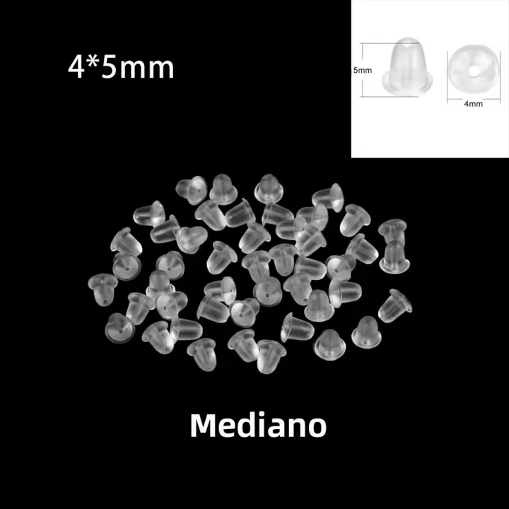 200-2000pcs Tapones De Aretes De Silicona Suave Para Aretes De Punto De Punta Accesorios De Encuentros De Aretes Cilindros De Bala - 1