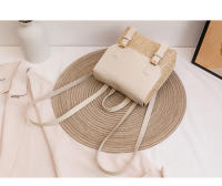 Mochila De Hombro Tejida Para Mujer Bolso De Mano Tendencia Moda Exterior Comercio Cruzado Material Principal PU Conliningüe De Poliéster - details 12