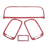 4PCS Adornos De Acero Inoxidable Para Volkswagen VW POLO 2011-2017 Mejora Interior Decoración De Salida De Aire Con Circulo De Cubierta - details 3