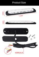 Luz De Estroboscopio LED Para Coche Con 6LED Luz De Emergencia Advertencia Para Camión Color Blanco 12V 24V Material Aleación De Aluminio+Lente PC - details 5