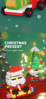 Regalos De Navidad Bloques De Construcción Micro Síntomas De Santa Claus Y Reňdeiros Juguete De Artesanía Para Niños Decoración De Mesa - details 4