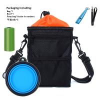 Bolsa Portátil Para Mascotas Con Cinturón Ajustable Y Cuenco Plegable Herramienta Multifuncional Para Entrenamiento Al Aire Libre Almacenamiento De Alimentos Para Perros - details 0
