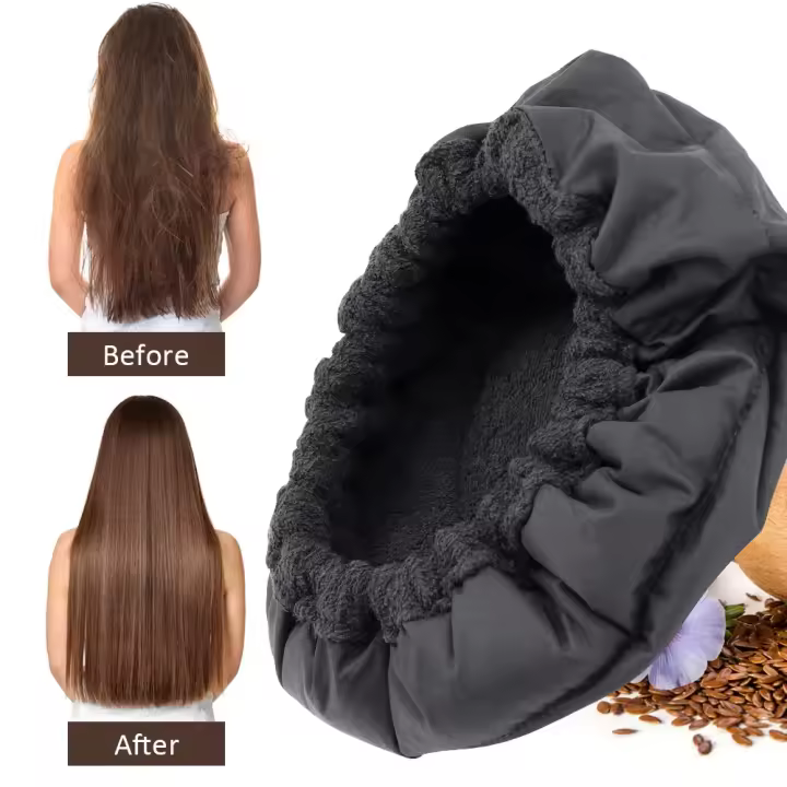 Gorro térmico para el cuidado del cabello, mascarilla de aceite para el hogar, SPA, SPA - 1