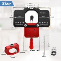 Kit De Guía Para Agujeros Ocultos Allsome 35mm Herramientas De Abertura De Agujeros De Aluminio Plantilla De Localizador Para Carpintería - details 0