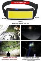 Linterna Frontal LED COB 180° Con 3 Modos Recargable Por USB Lámpara De Cabeza Para Senderismo Y Camping - details 3