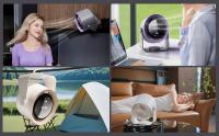 Ventilador de Mesa, Silencioso Recargable por USB with Bathería de 5400 mAh y Pantalla LED, Control de Velocidad Ajustable, Inclinación Variable de 90 ° para Oficina/Habitación/Hogar/Cocina - details 4