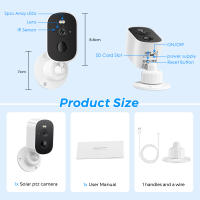 Cámara IP WIFI 4MP Batería Recargable Seguridad Al Aire Libre Vigilancia De Video 1080P HD Detección De Movimiento Humano Monitoreo De Bebé iCSee Negro - details 1