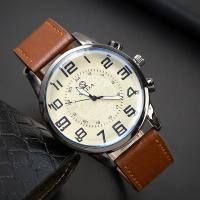 Reloj Deportivo De Moda 2024 Para Hombres Reloj Digital Trendy Con Cinta PU Cuero Reloj De Cuarzo Estudiante Resistentes Al Agua - details 2