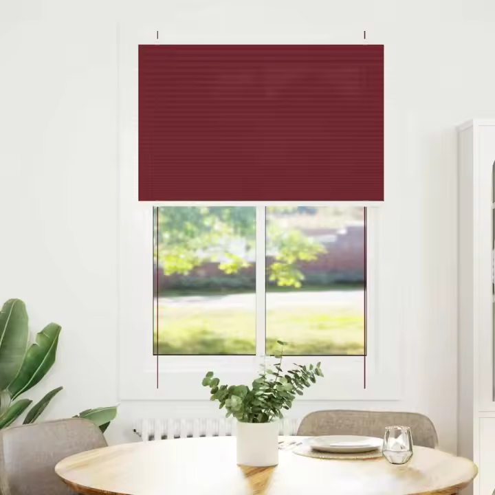 Estor Plisado rojo burdeos 85x150 cm Tela Ancho 84,4 cm - 1