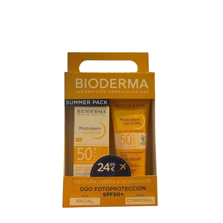 BIODERMA PHOTODERM AQUAFLUIDE SPF50+ 40ML + LECHE CORPORAL ULTRA SPF50+ 100 ML PACK SUMMER - 1