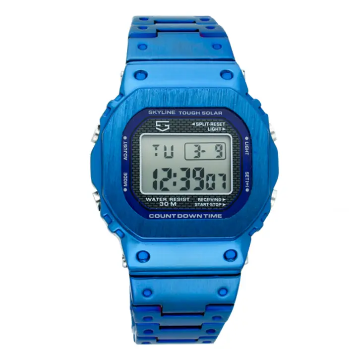 Reloj Digital Skyline 093-0023-6 Moderno Casual Azul Joven - Hombre - 1