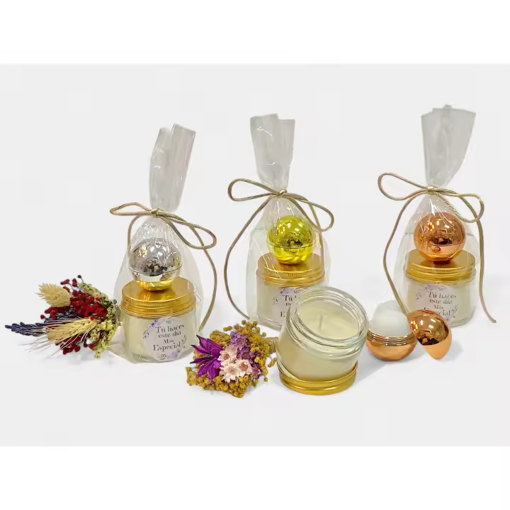 Pack de 10 Velas Aromáticas con Bálsamo de Labios en Bolsa de Regalo - Regalos para Invitados de Boda, comuniones, bautizos, aniversarios, cumpleaños - 1