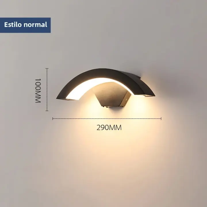 Lámpara De Pared Exterior Impermeable Con Sensación De Movimiento Humana Iluminación De Jardín Decorativa Para Porche Courtyard Balcony Aisle Luz LED Moderna Con Garantía De 1 Año - 1