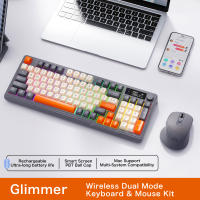 Teclado De Juego Inalámbrico FreeWolf M96 Con Pantalla Modo Dual Bluetooth Multidevice Ergonómico Para Desktop Laptop Tablet - details 7
