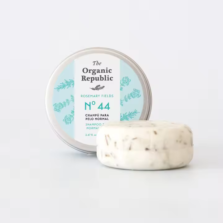The Organic Republic Champú Sólido Ecológico de Romero y Tomillo para Cabello Natural - 1