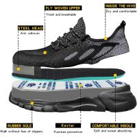Zapatos de Seguridad para Hombres y Mujeres Zapatillas con Punta de Acero Antideslizante Calzado de Seguridad Ligeros y Transpirables Zapatos de Trabajo - details 3