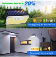 2 Packs De Luces Solares Con Sensor De Movimiento IP65 Impermeables 197 LEDs Para Exteriores 3 Modos Luz Solar Para Pasos Jardín Valla - details 2
