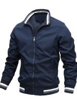 Chaqueta Deportiva Informal para Hombre – Estilo Safari Transpirable, Color Sólido con Detalle de Rayas, Moda Primavera-Verano 2024 - details 0