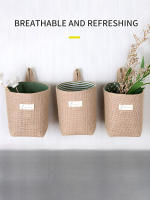 Bolsa De Almacenamiento En Pared Estilo Nórdico Pequeña Cesta Colgante Para Artículos Variados Organizador De Cosméticos Y Juguetes En Algodón Y Lino - details 8
