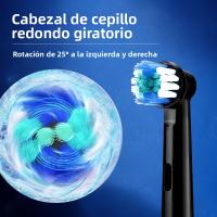 Cepillo De Dientes Eléctrico Rotativo Inteligente Recargable Con 4 Cabezas De Reemplazo Suaves Para Adultos Limpieza Profunda Modo Suave Y Placa - details 2