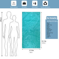 Toalla De Playa De Microfibra Toalla De Natación Deportes Camping Gimnasio Super Suave Absorbente Secado Rápido Para El Baño - details 3