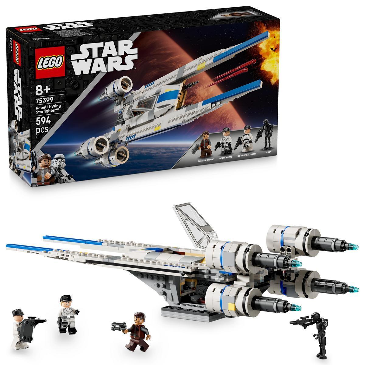 LEGO®  75399 Star Wars: Andor™ Caza Estelar Rebelde Ala-U Kit de Maqueta Construible, Vehículo de Juguete, Juego Para Construir, Regalo Para Niños, Niñas y Fans de 8 Años o Más