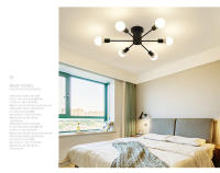 Modern Sputnik Ceilin Ganchillo Lámpara Colgante Satellite Iluminación Fuente De Luz Decorativa Para Sala De Estar Y Comedor Material De Hierro - details 8