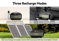 Flashfish P56 Estación de energía portátil, generador solar con batería de 288,6 Wh/78 000 mAh, salida de CA de 330 W, salida máxima de 600 W, 9 salidas, para el hogar, cortes de energía, viajes, campamentos y viajes largos por carretera - details 6