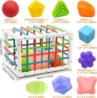 Juguetes de Habilidades Motoras para Bebé 6 9 12 18 Meses, Juegos Montessori Educativos Aprendiendo Caja de Clasificación Sensorial con 6 Piezas Textura Ball y 3 Bolas Blandas Juguetes niños 1 año - details 3