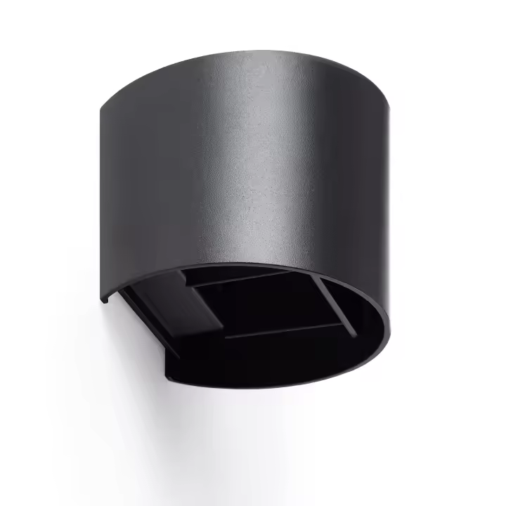 Ledkia Aplique de Pared Exterior LED 6W Aluminio Superficie Pared Arhus Negro - 1