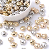 iYOE 50pcs Cuentas De Espaciador De Corazón Dorado 6-18mm Para Crear Pulseras Pendientes Collares Joyería DIY Material Plástico - details 0
