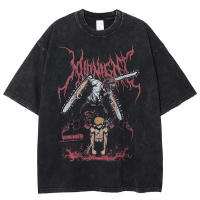 Camiseta Vintage Para Hombre Algodón Holgada Con Mangas Cortas Estampado Acido Camisetas Unisex Casual Transpirable - details 6