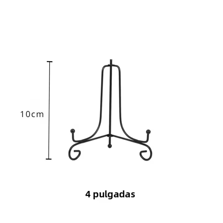Soporte De Hierro Negro Para Manualidades DIY Soporte Para Libros Pedestal Para Fotos Estante De Exhibición Easel Soporte Para Cuadros Y Platos - 1