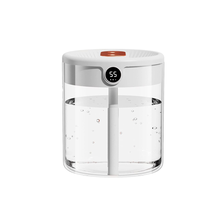 VICYOL S&D 𝗛𝘂𝗺𝗶𝗱𝗶𝗳𝗶𝗰𝗮𝗱𝗼𝗿 𝗣𝗼𝗿𝘁𝗮́𝘁𝗶𝗹, Difusor Silencioso con Boquilla Doble de Gran Capacidad 2l con Pantalla LCD de Humedad con Cable USB-C y Luz, para Habitación.