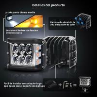 Luz De Trabajo LED 4 Pulgadas Luz Dual Lateral LED Para Camión Camioneta Barco SUV Farol De Niebla Luz De Señal De Carrocería - details 6
