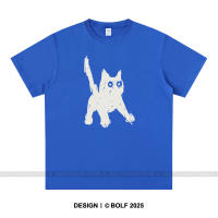Camiseta Para Hombre Dibujo De Gato Sencillo 100% Algodón Corte Holgado Estilo Gráfico Minimalista Moda Casual Para Calle - details 2