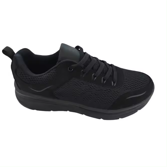 Mº6 DEPORTIVA NEGRA CLASICA CON CORDONERA Y PLATILLA MEMORY FOAM SUELA MUY LIGERA IDEAL PARA PASEO ANDAR O TRABAJAR ES MUY COMODA Y SUAVE - 1