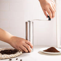 Molino De Café Manual De Acero Inoxidable Con Moledor Conico Ajustable En 18 Posiciones Y Engranaje Manual Para Café De Ceniza - details 2