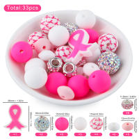 Set De 33 Piezas De Bolas Y Lentiles De Silicona Para Fabricación De Joyas DIY Accesorios Para Pulseras Bolígrafos Y Llaveros - details 7