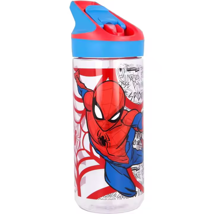 Botella De Plástico Tritan Premium Spiderman Urban Web 620 ML - 1