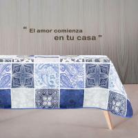 Mantel antimancha impermeable con diseño cuadrado dibujos abstractos. - details 1
