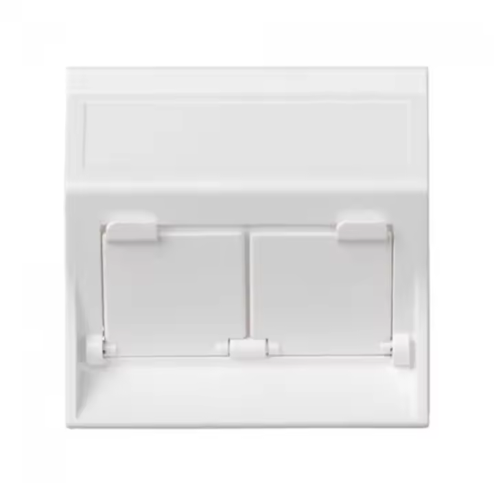 Placa voz y datos inclinada cg para 2 módulos blanco SIMON 50000086-030 - 1